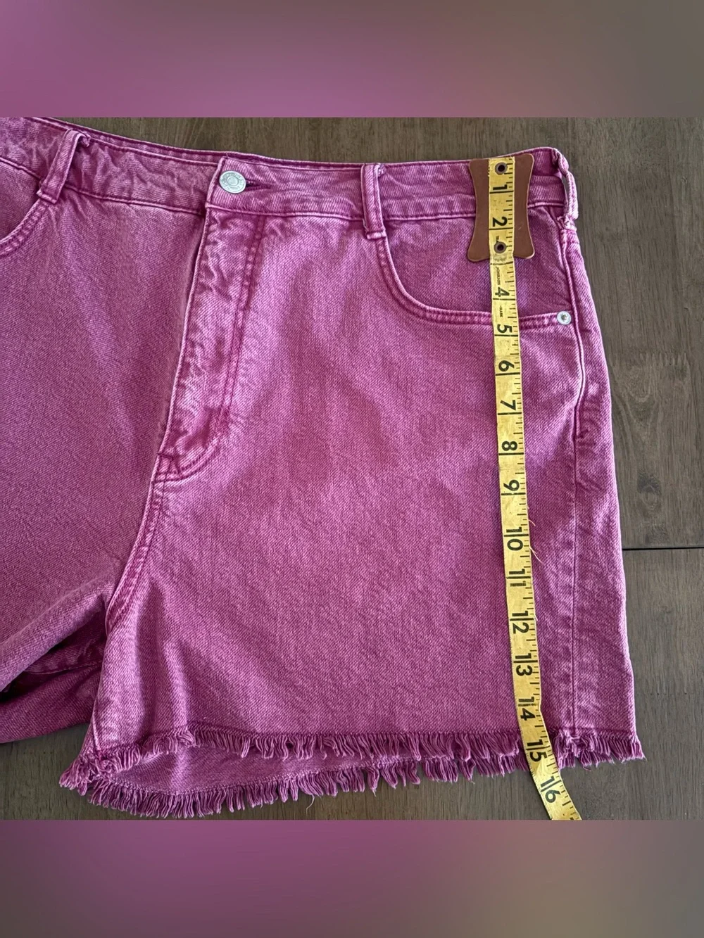 Anthropologie Pilcro Sz. 32 Sunwashed Raspberry High Rise Shorts
